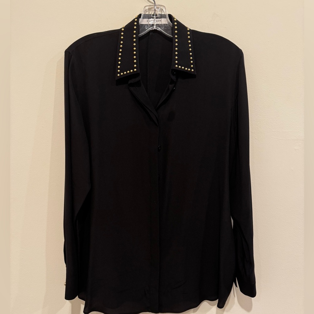 Givenchy Button Up Blouse with Gold accent